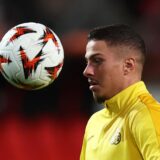 Soccer Football - Europa League - FC Twente v Union Saint-Gilloise - De Grolsch Veste, Enschede, Netherlands - November 28, 2024 Union Saint-Gilloise's Franjo Ivanovic during the warm up before the match REUTERS/Yves Herman Photo: YVES HERMAN/REUTERS