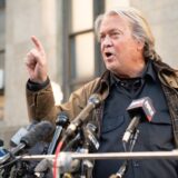 November 18, 2024: Steve Bannon speaks to the media as he leaves Manhattan Supreme Court on Nov. 12, 2024.,Image: 936043375, License: Rights-managed, Restrictions: , Model Release: no, Credit line: Barry Williams / Zuma Press / Profimedia