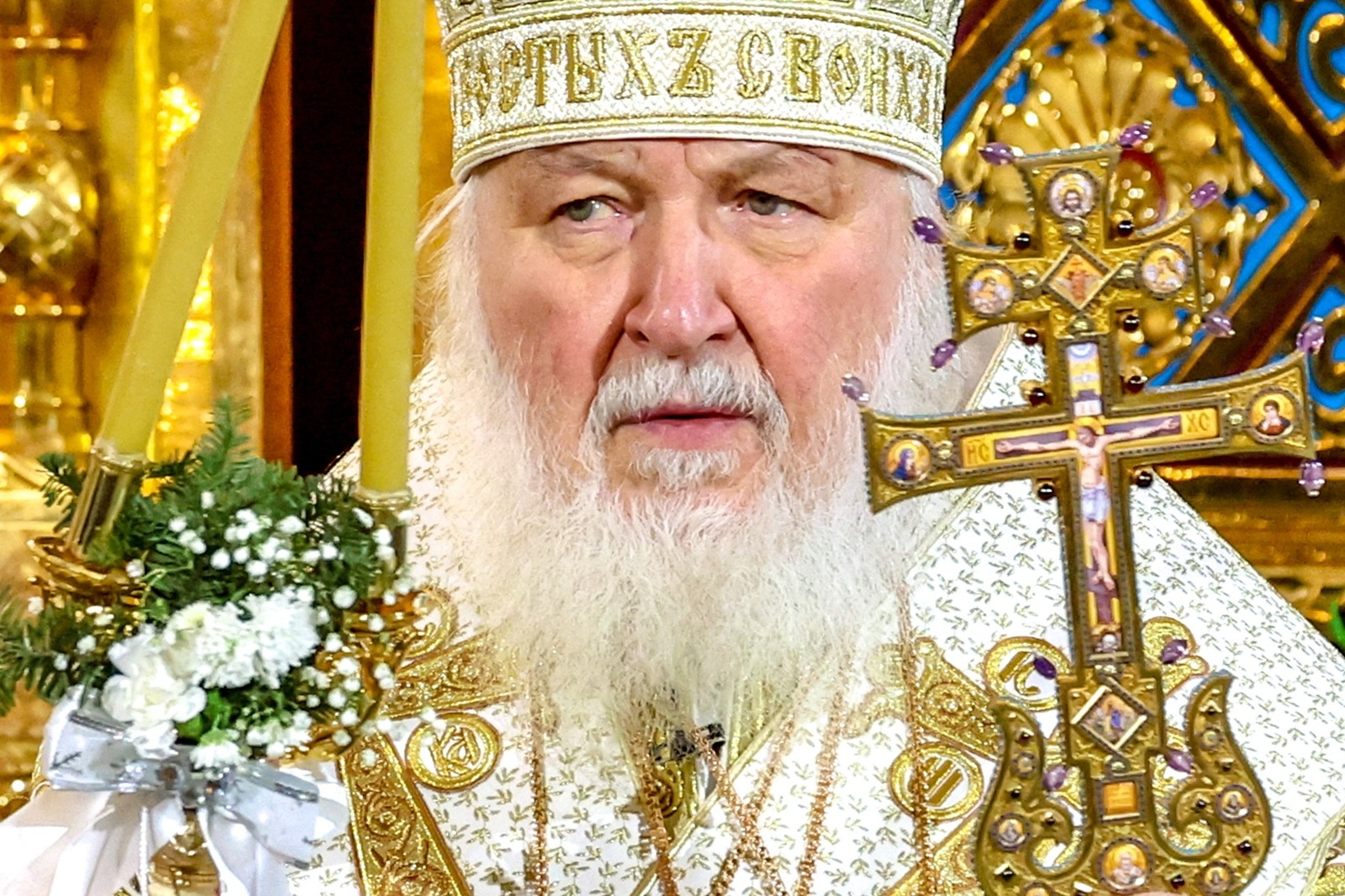 RUSSIA, MOSCOW - JANUARY 7, 2025: Patriarch Kirill of Moscow and All Russia conducts a Christmas service at the Cathedral of Christ the Saviour. The Russian Orthodox Church celebrates Christmas according to the Julian calendar. Valery Sharifulin/TASS,Image: 952139277, License: Rights-managed, Restrictions: , Model Release: no, Credit line: Valery Sharifulin / TASS / Profimedia