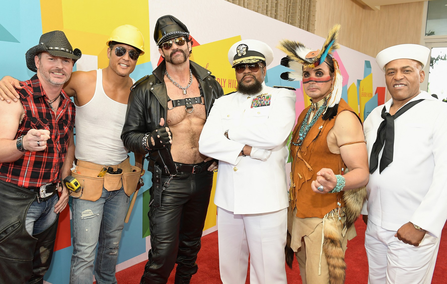 BEVERLY HILLS, CA - SEPTEMBER 26: (L-R) Chad Freeman, James Kwong, J.J. Lippold, Victor Willis, Angel Morales and Sonny Earl of Village People at the 2017 Streamy Awards at The Beverly Hilton Hotel on September 26, 2017 in Beverly Hills, California.   Matt Winkelmeyer,Image: 350664299, License: Rights-managed, Restrictions: , Model Release: no, Credit line: Matt Winkelmeyer / Getty images / Profimedia