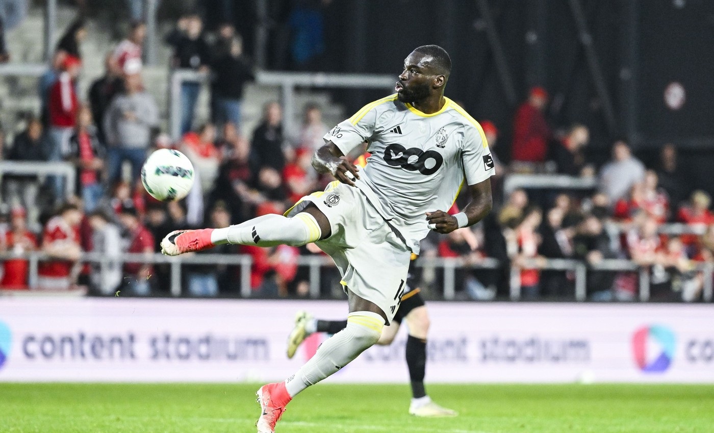 May 25, 2024, Mechelen, Belgium: Standard's Wilfried Kanga pictured in action during a soccer match between KV Mechelen and Standard de Liege, Saturday 25 May 2024 in Mechelen, on day 10, the last day of the 2023-2024 season of the 'Jupiler Pro League' first division of the Belgian championship.,Image: 876470496, License: Rights-managed, Restrictions: * Belgium, France, Germany, Luxembourg and Netherlands Rights OUT *, Model Release: no, Credit line: Tom Goyvaerts / Zuma Press / Profimedia