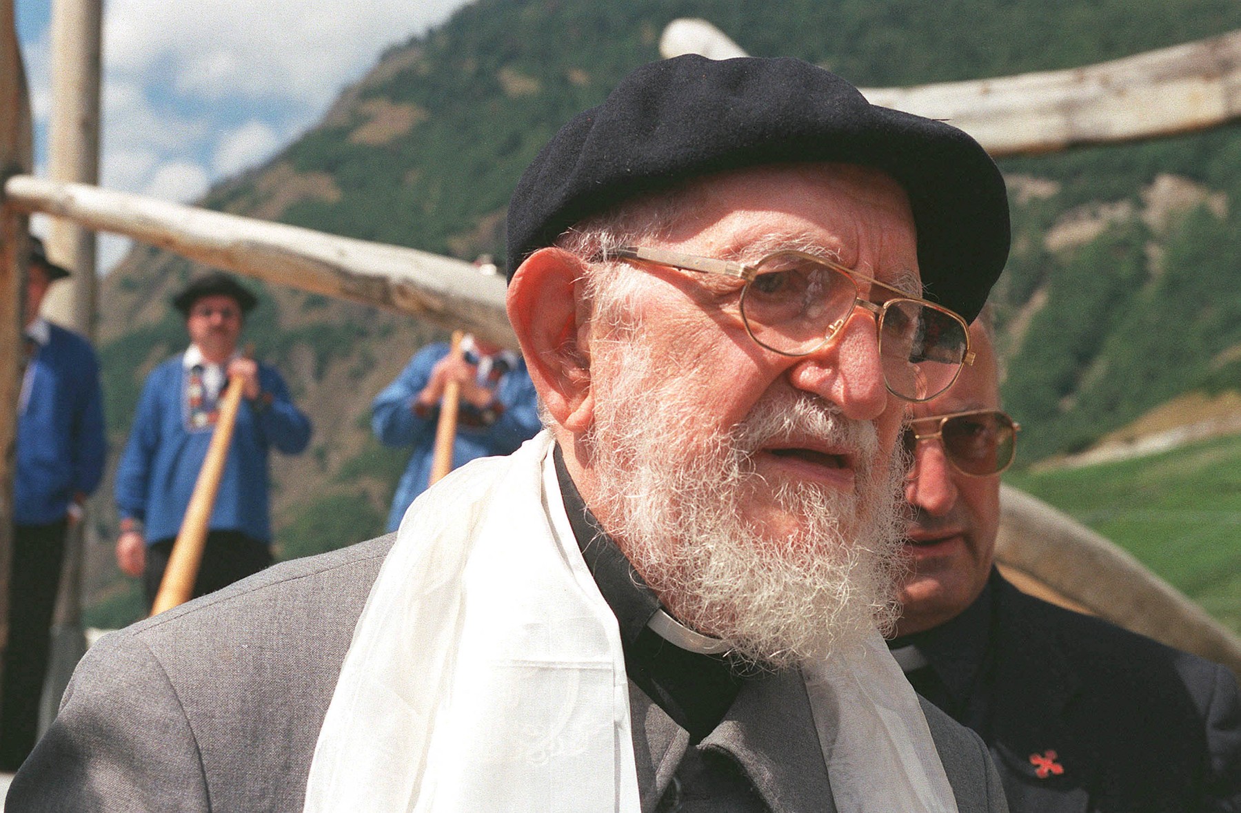 File photo dated August 8, 1999 shows French humanist Abbe Pierre. Legendary French priest and a life-long advocate of the homeless was accused of committing acts that would amount to “sexual assault or sexual harassment,” the international foundation he established said in a statement Wednesday. Abbe Pierre, who died in 2007, was one of France’s most beloved public figures. The founder of the international Emmaus Community for the poor, Abbe Pierre had served as France’s conscience since the 1950s, when he persuaded Parliament to pass a law, still on the books, forbidding landlords to evict tenants during winter.,Image: 890496121, License: Rights-managed, Restrictions: , Model Release: no, Credit line: Cortay Philippe/ABACA / Abaca Press / Profimedia