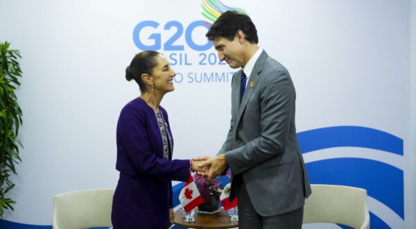 Claudia Sheinbaum i Justin Trudeau