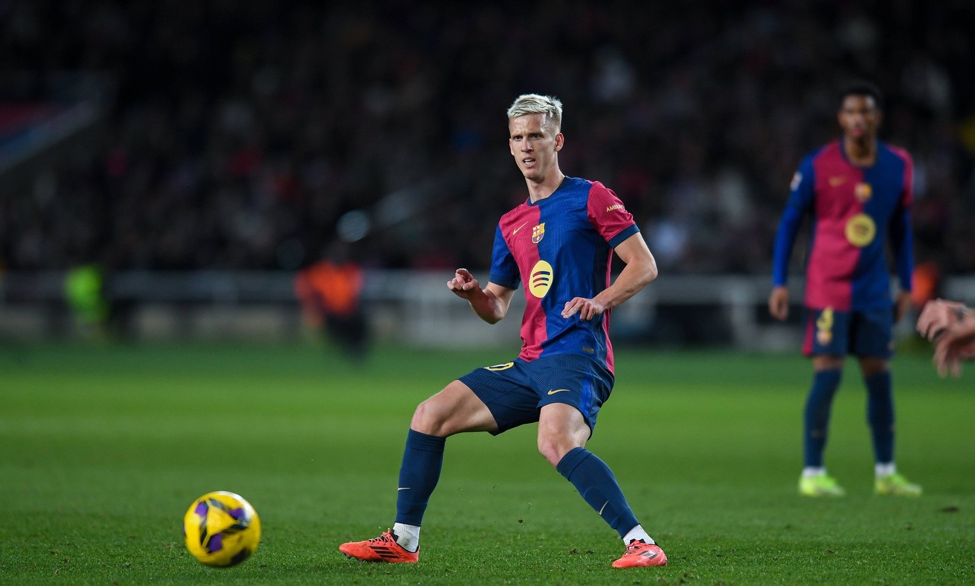 FC Barcelona, Barca v ATLETICO DE MADRID. OLIMPIC STADIUM LLUIS COMPANYS. MONTJUIC,BARCELONA. DECEMBER 21,2024 FC BARCELONA vs ATLETICO DE MADRID. December 21,2024 Dani Olmo 20 of FC Barcelona during the match between FC Barcelona and Atletico de Madrid corresponding to the eighteen day of La Liga EA Sports at Olimpic Stadium Lluis Companys of Montjuic in Barcelona, Spain. Barcelona ESP Copyright: xS.xRosx,Image: 949214688, License: Rights-managed, Restrictions: , Model Release: no, Credit line: S. Ros / imago sportfotodienst / Profimedia