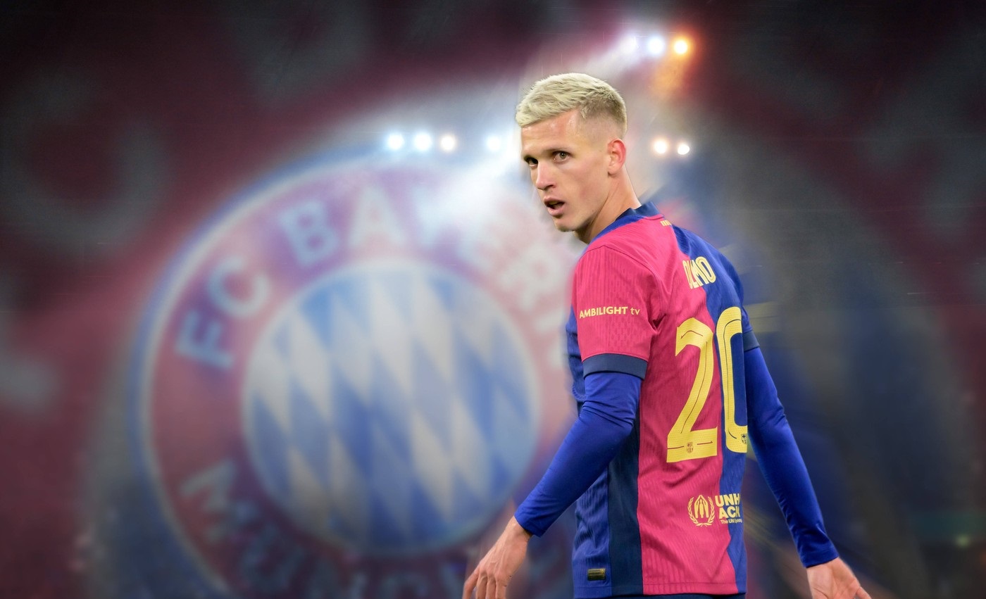 FOTOMONTAGE: Dani OLMO Barca koennte ein Kandidat fuer einen Wechsel zum FC Bayern Muenchen sein ARCHIVFOTO *** PHOTO montage Dani OLMO Barca could be a candidate for a move to FC Bayern Munich ARCHIVE PHOTO,Image: 951930795, License: Rights-managed, Restrictions: , Model Release: no, Credit line: Anke Waelischmiller/SVEN SIMON / imago sportfotodienst / Profimedia