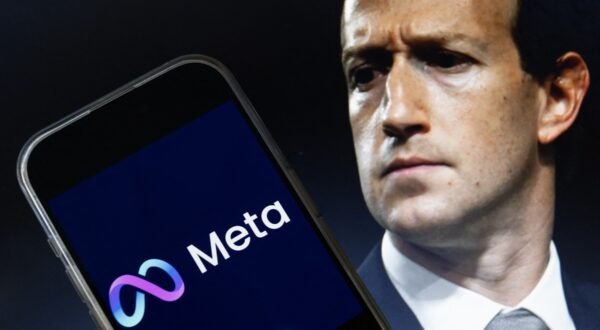 This photo illustration created on January 7, 2025, in Washington, DC, shows an image of Mark Zuckerberg, CEO of Meta, and an image of the Meta logo. Social media giant Meta on January 7, 2025, slashed its content moderation policies, including ending its US fact-checking program, in a major shift that conforms with the priorities of incoming president Donald Trump.,Image: 952237919, License: Rights-managed, Restrictions: , Model Release: no, Credit line: Drew ANGERER / AFP / Profimedia