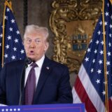 PALM BEACH, FLORIDA - JANUARY 07: U.S. President-elect Donald Trump speaks to members of the media during a press conference at the Mar-a-Lago Club on January 07, 2025 in Palm Beach, Florida. Trump will be sworn in as the 47th president of the United States on January 20, making him the only president other than Grover Cleveland to serve two non-consecutive terms in the office.   Scott Olson,Image: 952272959, License: Rights-managed, Restrictions: , Model Release: no, Credit line: SCOTT OLSON / Getty images / Profimedia