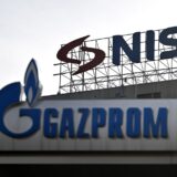 This photograph shows a sign for Naftna Industrija Srbije AD (NIS), and the company's owner OAO Gazprom Neft outside the headquarters in Belgrade, on January 8, 2025. Serbian President Aleksandar Vucic claimed that the United States and the United Kingdom were preparing to impose sanctions on the NIS oil group, Serbia's only gas supplier, of which more than 50% are owned by Russia's Gazprom Neft and Gazprom. The sanctions are expected between January 10 and 13.,Image: 952578569, License: Rights-managed, Restrictions: , Model Release: no, Credit line: OLIVER BUNIC / AFP / Profimedia