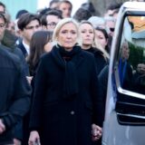 Marine Le Pen, Marion Marechal et Nolwenn Olivier ( fille de Marie-Caroline) - Sortie du clan Le Pen aux obsèques de Jean-Marie Le Pen en l'église Saint-Joseph à la Trinité-sur-Mer le 11 janvier 2025. © Dominique Jacovides / Guillaume Collet / Bestimage Le Pen clan leaving the funeral of Jean-Marie Le Pen at the Saint-Joseph church in La Trinité-sur-Mer on January 11, 2025.,Image: 952964184, License: Rights-managed, Restrictions: , Model Release: no, Credit line: Dominique Jacovides / Guillaume Collet / Bestimage / Profimedia