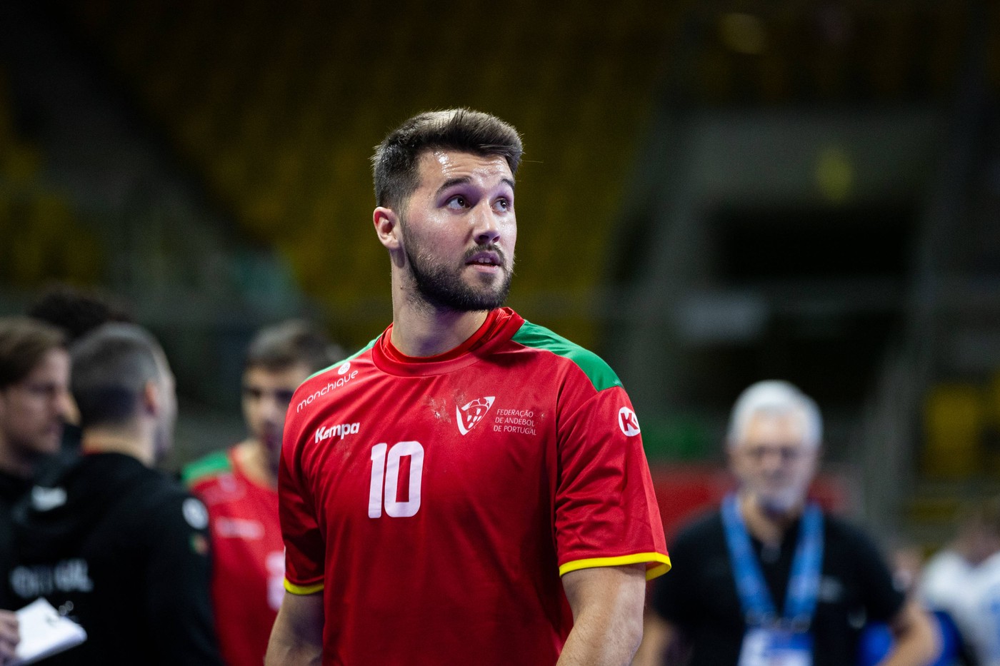 Portugal's centre back #10 Miguel Martins looks on during a friendly handball match between Portugal and the Czech Republic in the Tournoi de France at Rhenus in Strasbourg, eastern France, on 09 January 2025.

Miguel Martins announced on Tuesday 15/01/2025 that he had been provisionally suspended following a doping test in which a banned substance was detected. He will not be taking part in the World Championship with Portugal.

Le demi-centre de l'Equipe du Portugal #10 Miguel Martins observe le terrain lors d'un match amical de handball entre le Portugal et la Tchequie dans le cadre du Tournoi de France au Rhenus a Strasbourg, est de la France, le 09 janvier 2025.

Miguel Martins a annoncÃ' mardi 15/01/2025 Ã"tre suspendu provisoirement suite Ã  un controle antidopage aprÃ¨s la dÃ'tection d'une substance interdite. Il ne participera pas avec le Portugal au championat du monde.//UTZANTONIN_utz629/Credit:Antonin Utz/SIPA/2501160911,Image: 954123254, License: Rights-managed, Restrictions: , Model Release: no, Credit line: Antonin Utz / Sipa Press / Profimedia