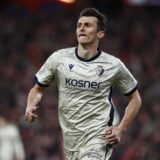 January 16, 2025, Bilbao, Vizcaya, SPAIN: Ante Budimir of CA Osasuna celebrates a goal during the Copa del Rey Round of 16 match between Athletic Club and CA Osasuna at San Mames stadium on January 16, 2025, in Bilbao, Spain.,Image: 954336163, License: Rights-managed, Restrictions: , Model Release: no, Credit line: Irina R. Hipolito / Zuma Press / Profimedia