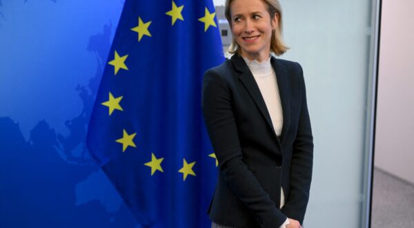 Estonian Vice-President of the European Commission Kaja Kallas looks on as she waits upon the arrival of Prime Minister and Minister of Foreign Affairs of the Palestinian Authority prior to their meeting in Brussels on January 17, 2025.,Image: 954465909, License: Rights-managed, Restrictions: , Model Release: no, Credit line: Nicolas TUCAT / AFP / Profimedia