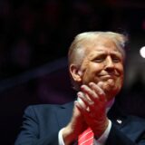 US President-elect Donald Trump reacts during a MAGA victory rally at Capital One Arena in Washington, DC, on January 19, 2025, one day ahead of his inauguration ceremony.,Image: 955483973, License: Rights-managed, Restrictions: , Model Release: no, Credit line: Jim WATSON / AFP / Profimedia