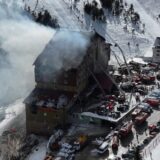 BOLU, TURKIYE - JAN 21: A view of the area as fire brigades responding to a fire that broke out in a hotel in Bolu Kartalkaya Ski Center, on January 21, 2025 in Bolu, Turkiye. At least 10 people died and 32 others were injured in a fire that broke out at a hotel in Kartalkaya ski resort in northern Turkiye, local authorities said on Tuesday. Ibrahim Yozoglu / Anadolu/ABACAPRESS.COM,Image: 956014129, License: Rights-managed, Restrictions: , Model Release: no, Credit line: AA/ABACA / Abaca Press / Profimedia