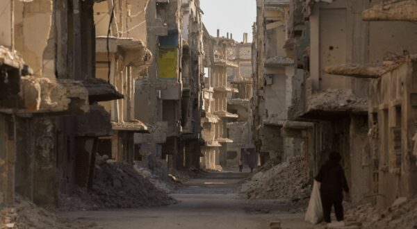 DAMASCUS, SYRIA - JANUARY 18: A view of the streets and buildings, showing the traces of the 13-year civil war, after the fall of the regime of Bashar al-Assad, in Hajar al-Aswad area of Damascus, Syria on January 18, 2025. Ercin Erturk / Anadolu,Image: 956302505, License: Rights-managed, Restrictions: , Model Release: no, Credit line: Ercin Erturk / AFP / Profimedia