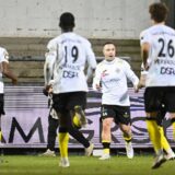 January 24, 2025, Lokeren, Belgium: Lokeren's Radja Nainggolan celebrates after scoring during a soccer match between KSC Lokeren-Temse and Lierse Kempenzonen, Friday 24 January 2025 in Lokeren, on day 19 of the 2024-2025 'Challenger Pro League' 1B second division of the Belgian championship.,Image: 957359974, License: Rights-managed, Restrictions: * Belgium, France, Germany, Luxembourg and Netherlands Rights OUT *, Model Release: no, Credit line: Tom Goyvaerts / Zuma Press / Profimedia